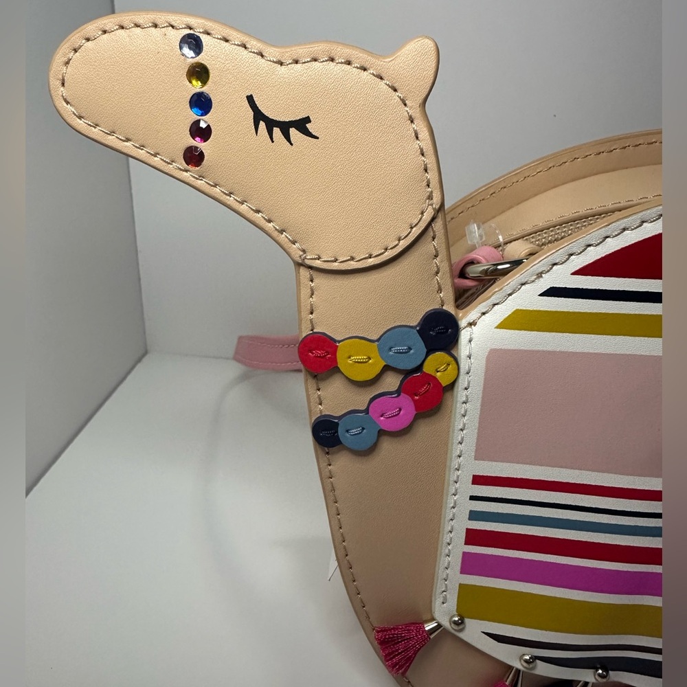 Kate Spade NWT Spice Things Up Camel Multicolor Leather Crossbody - Picture 4 of 16